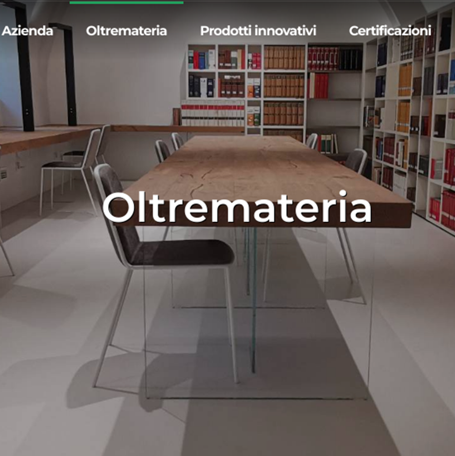 Oltremateria new website page
